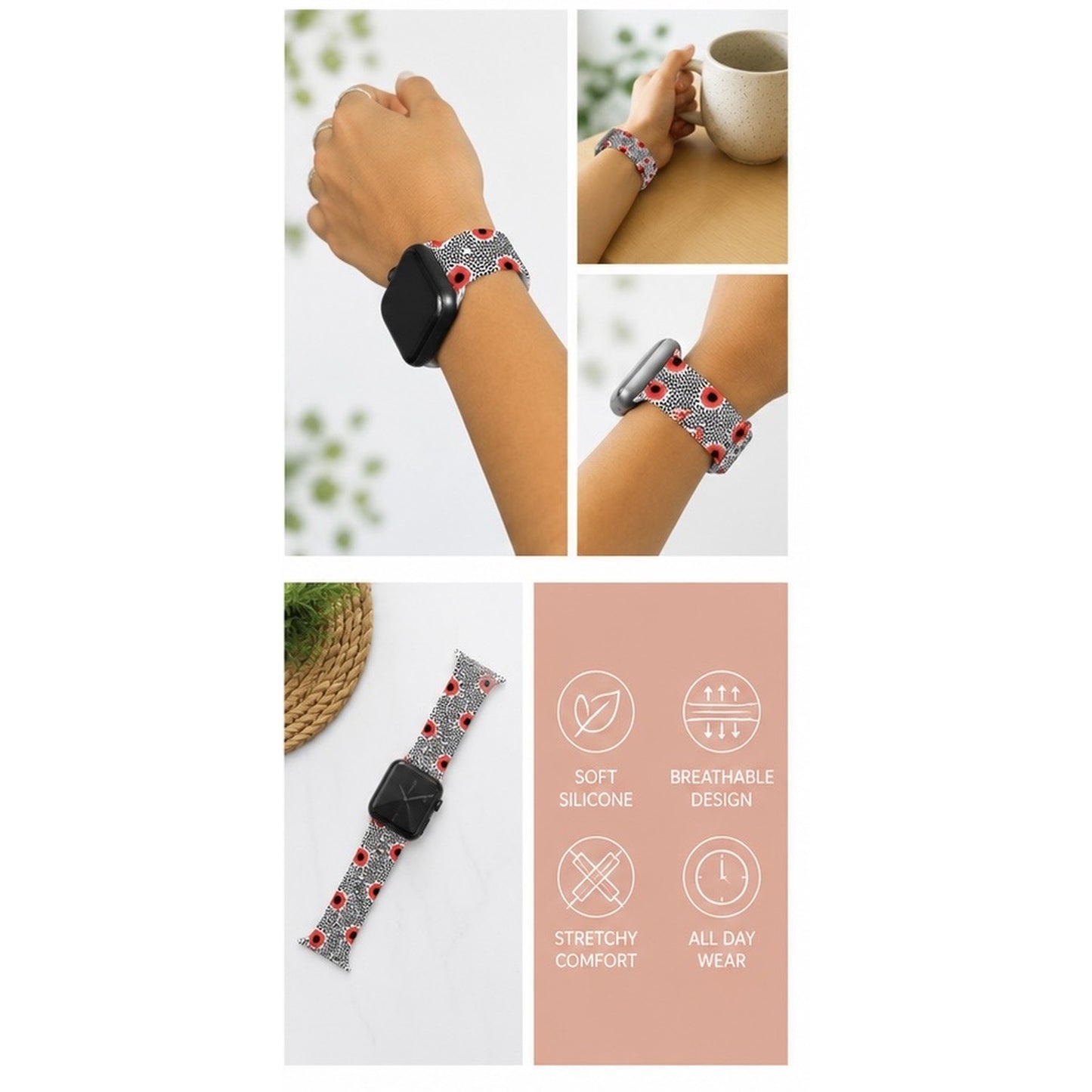 Silicone Apple Watch Band- 42/44mm