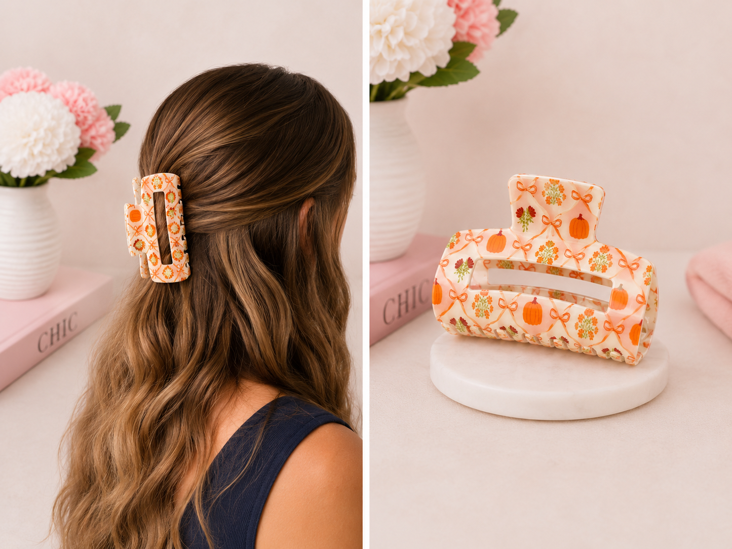 Pumpkin Claw Clip