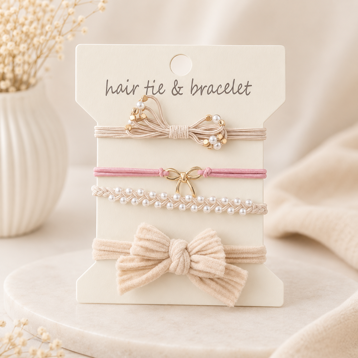 Hair Tie Bracelet Set