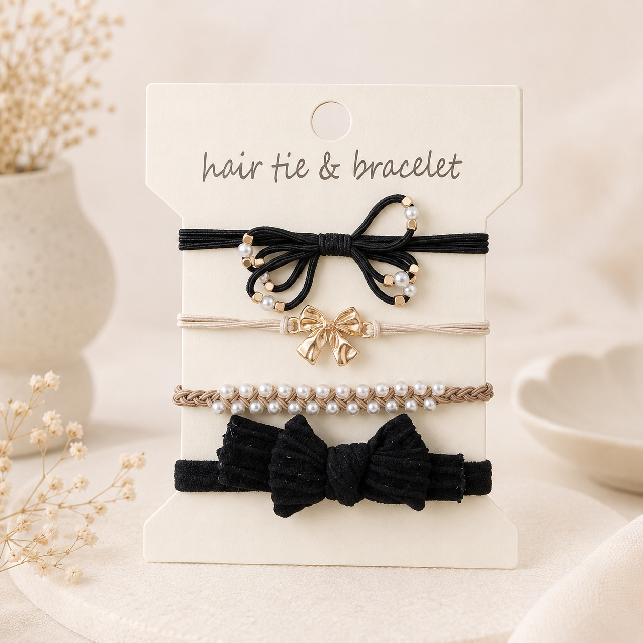 Hair Tie Bracelet Set