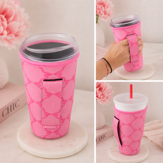 Oh So Fancy Pink Coquette Drink Sleeve- 30/32oz