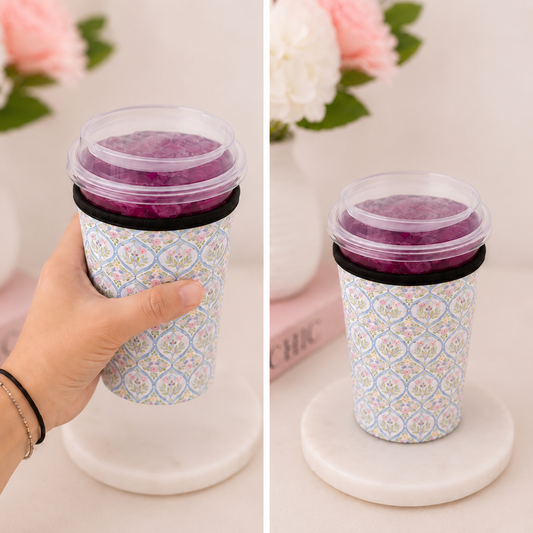 Oh So Fancy Floral Drink Sleeve- 16/18oz