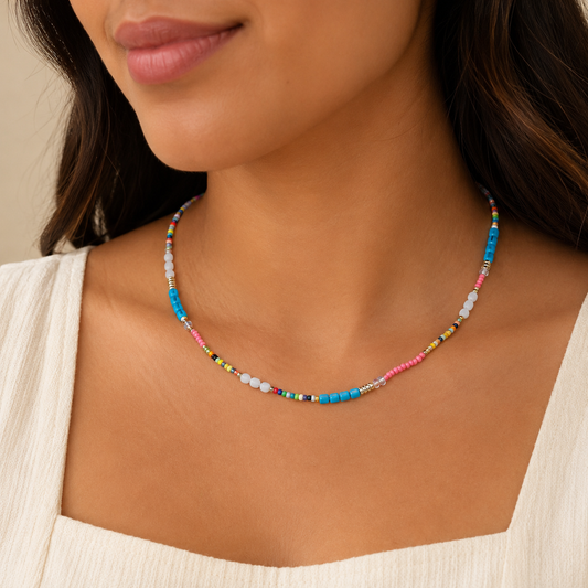 Bohemian Irregular Bead Necklace
