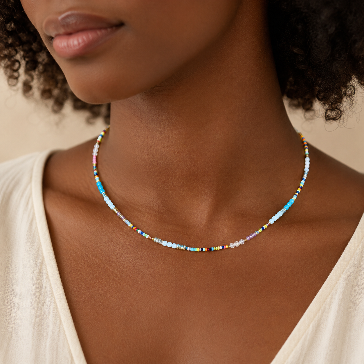 Bohemian Irregular Bead Necklace